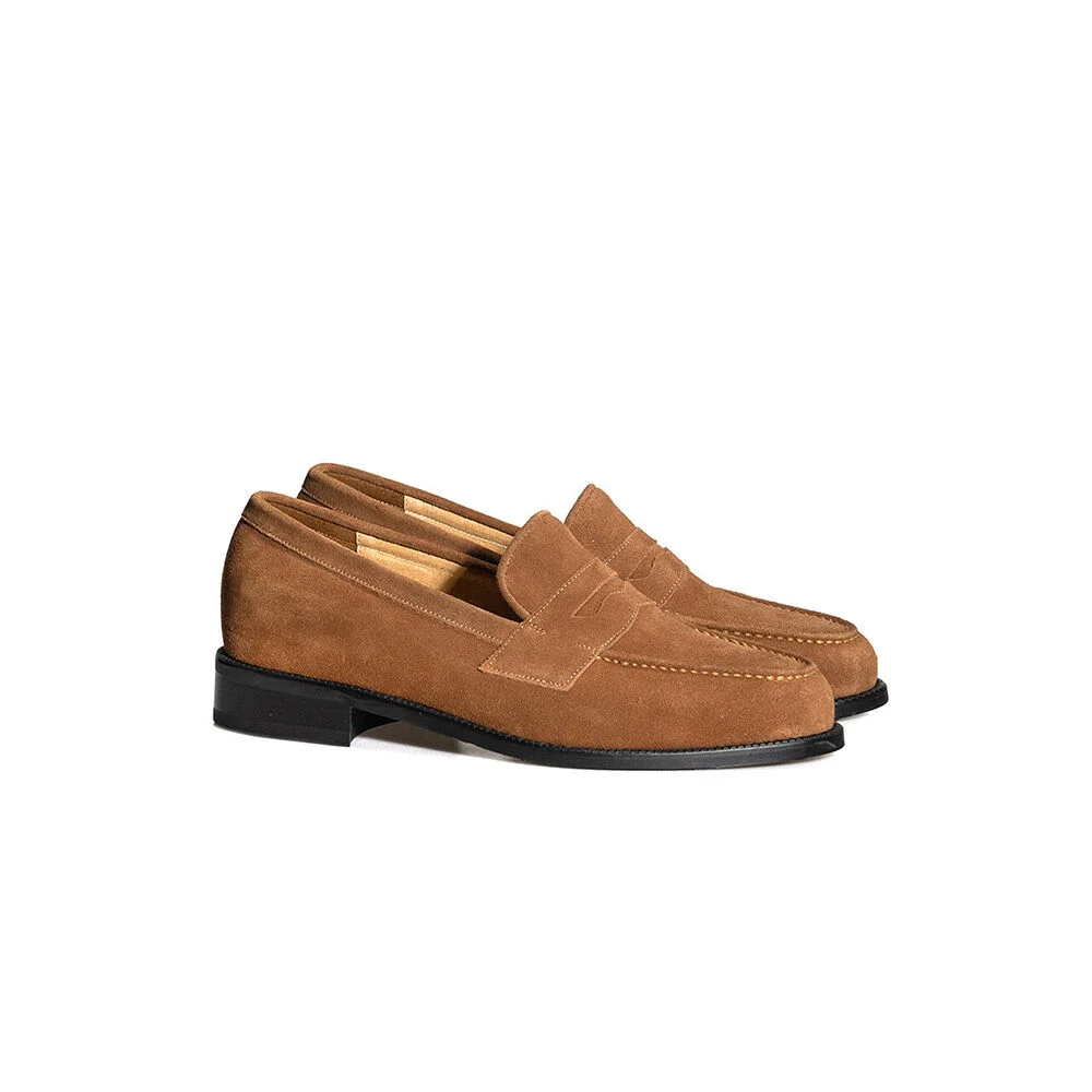 ALC4405 Shimmer Penny 樂福鞋_chestnut suede