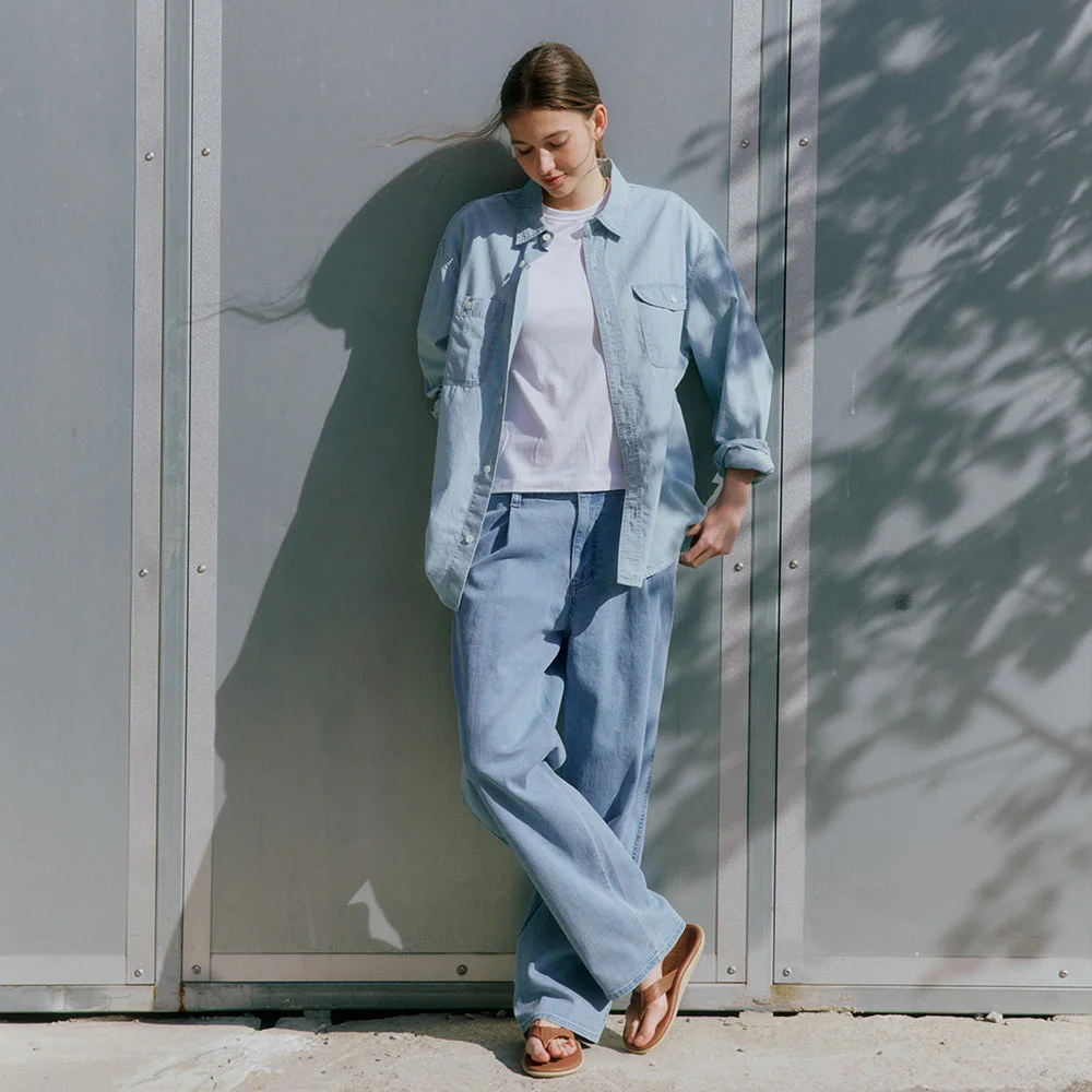 SUMMER DENIM SHIRT - BLUE (P252MSH431)