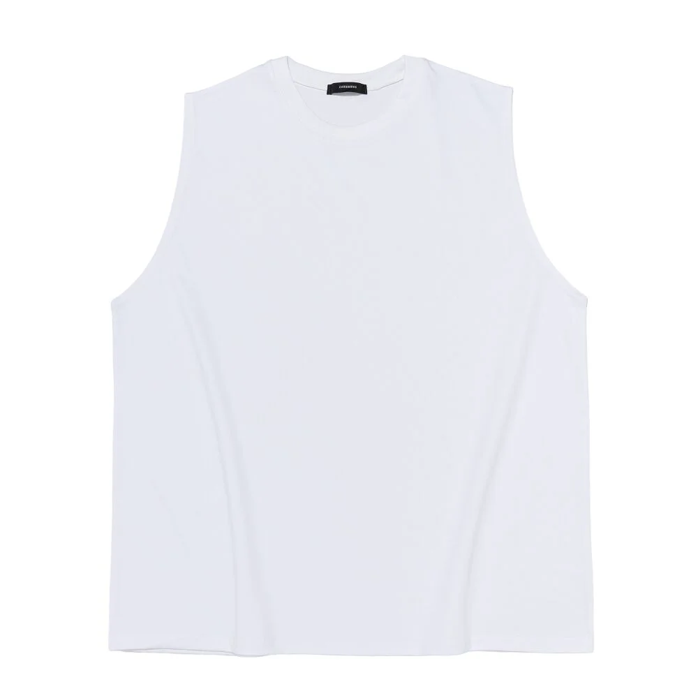 LIGHT WEIGHT BASIC SLEEVELESS (WHITE)