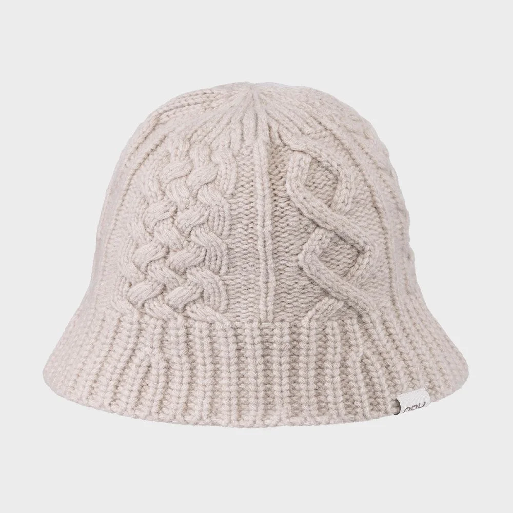 針織衫 水桶 帽 R Beige Melange