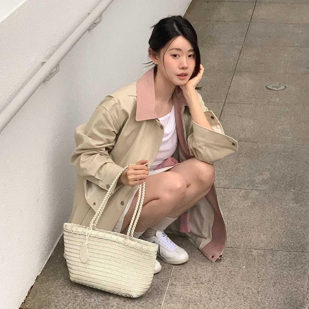 Collar half work jacket _Beige
