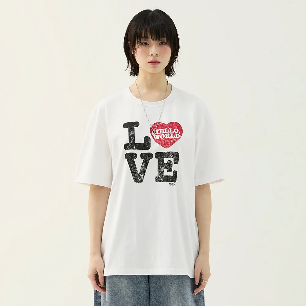 Hello 世界 LOVE T恤_白色