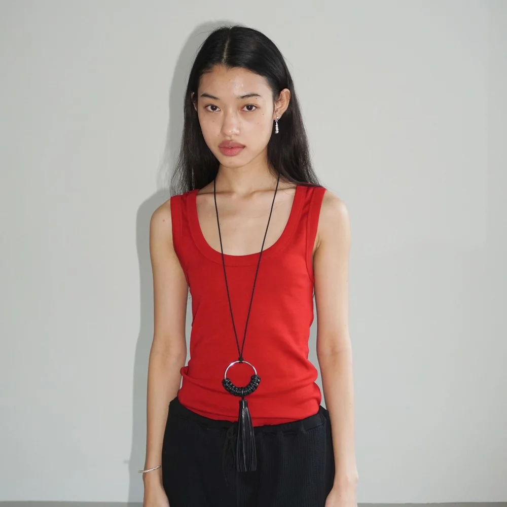 LEATHER TASSEL NECKLACE