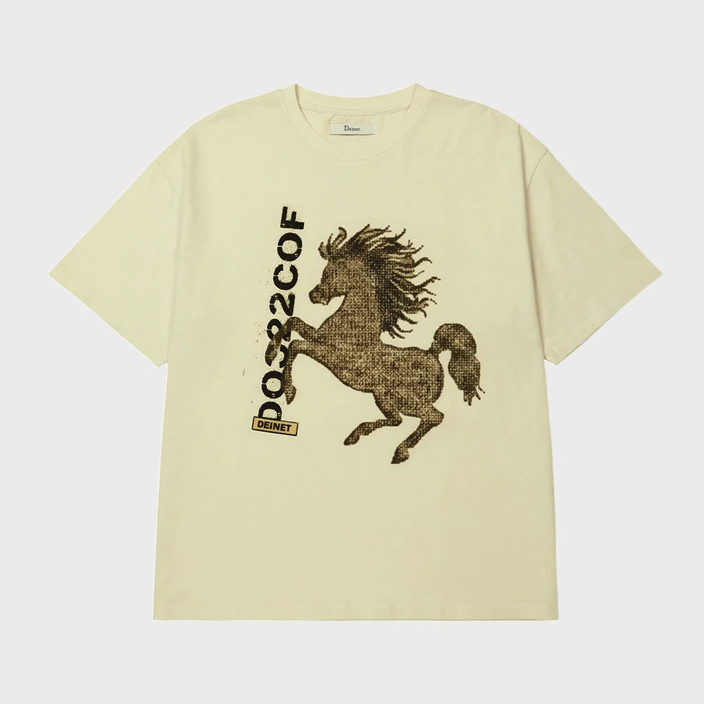 HORSE GRAPHIC T-SHIRT IN BEIGE