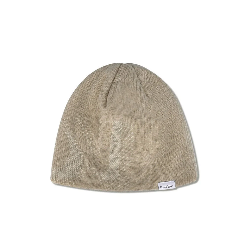 OV SHADOW JACQUARD BEANIE (LIGHT BEIGE)