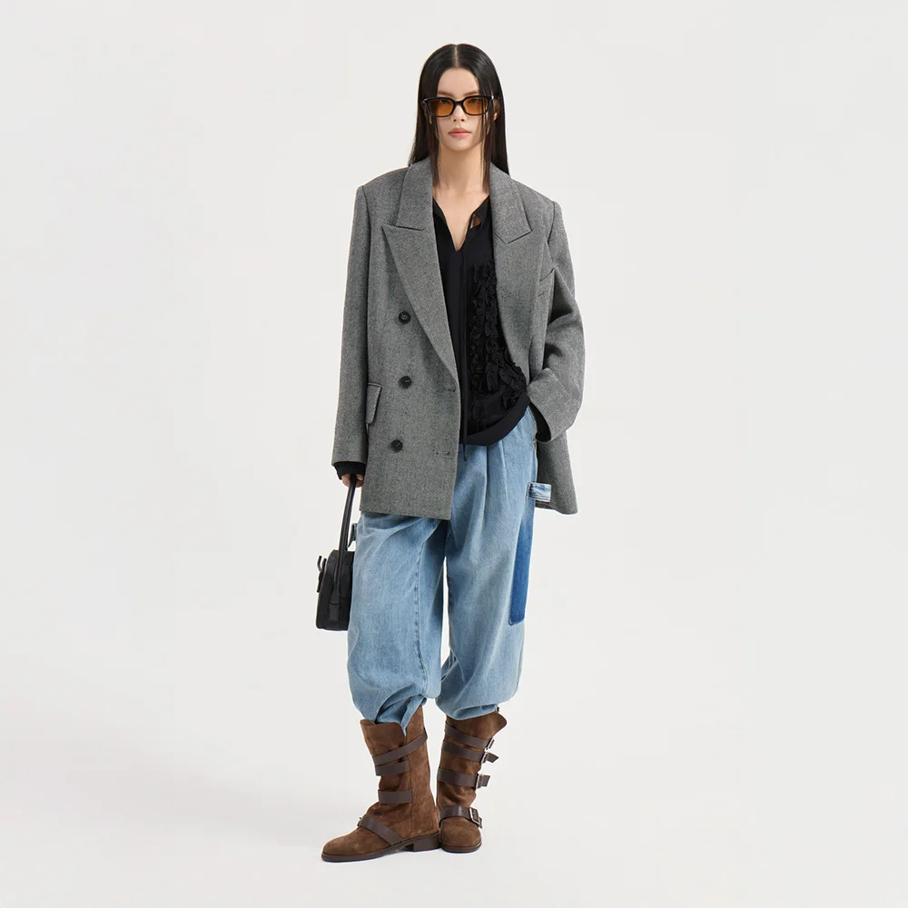 Herringbone Double Jacket (grey) LFJAW25240BKX