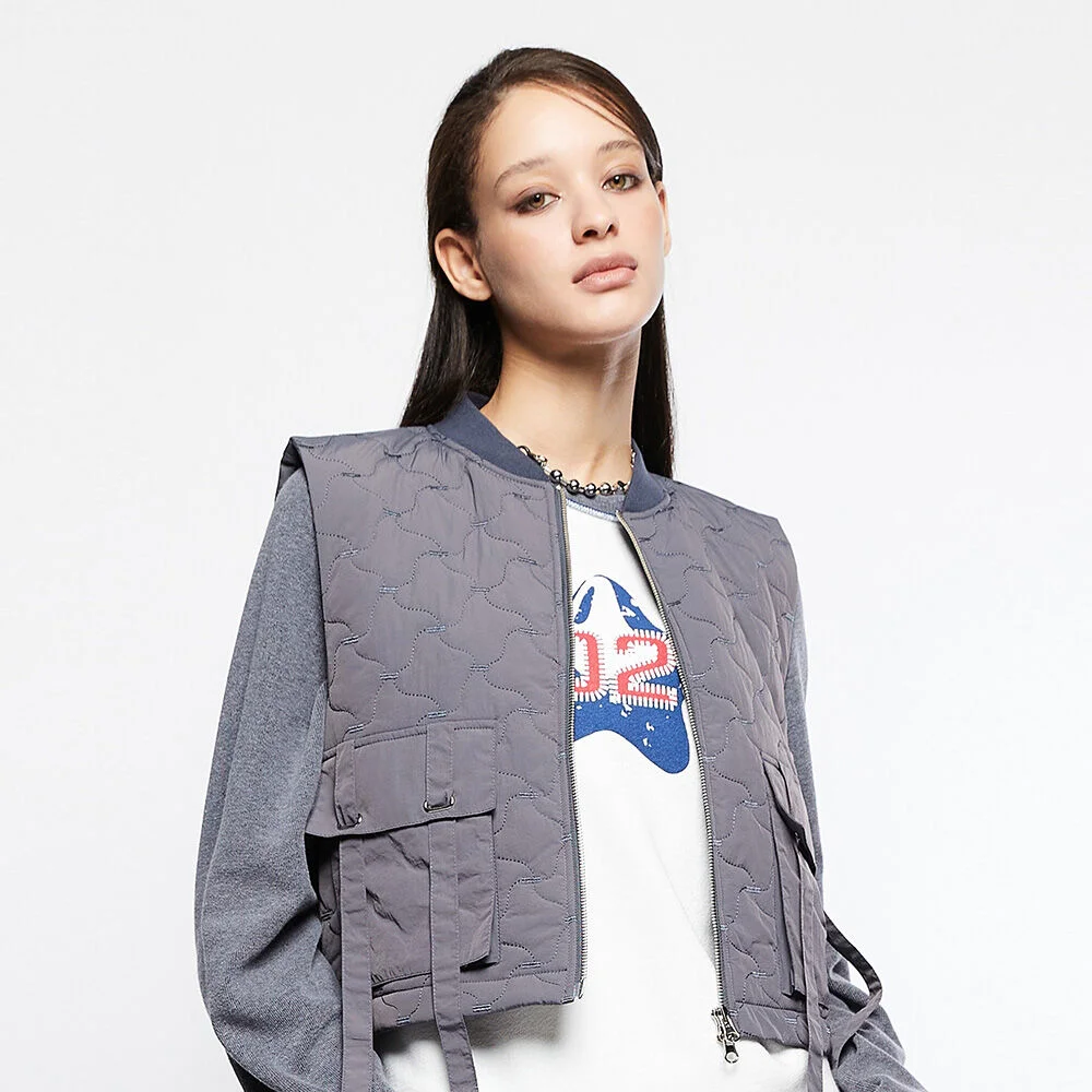 L7 QUILTING VEST(CHARCOAL)