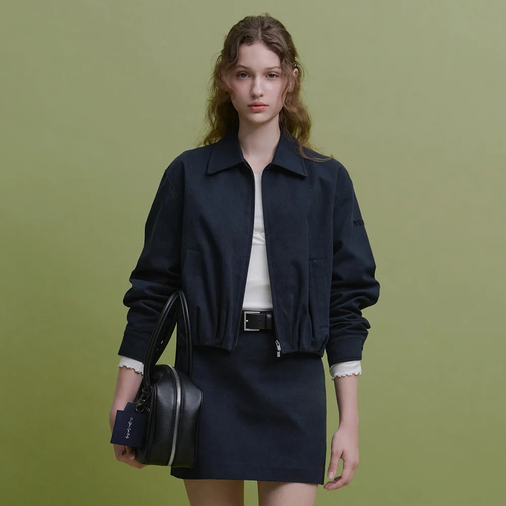 Diene Cotton Blouson (Navy)
