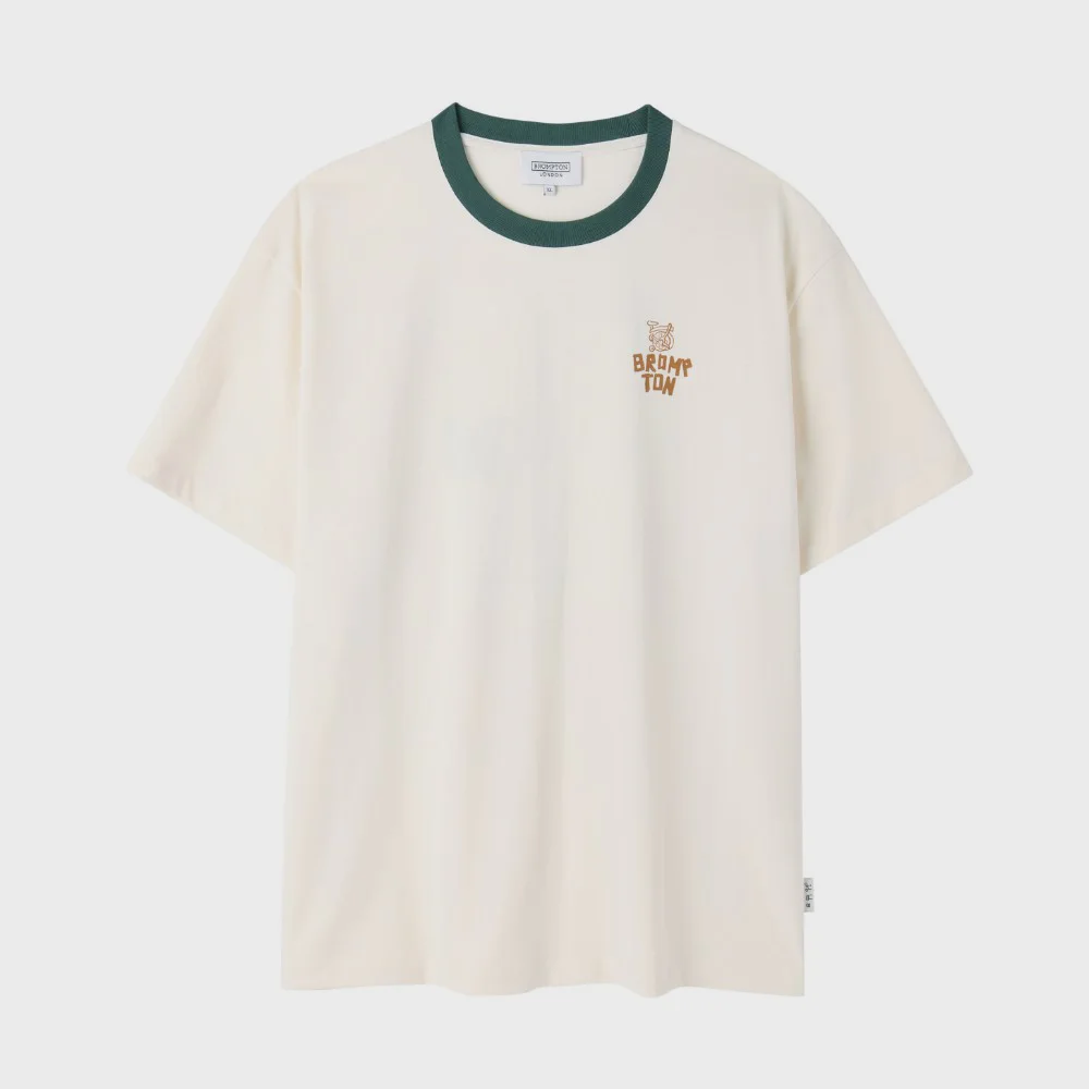TROPICAL BACK GRAPHIC HALF SLEEVE T-SHIRT - CREAM (P262UTS139)