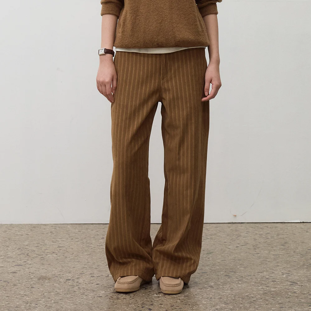 PORT CURVED PANTS (CAMEL BROWN)
