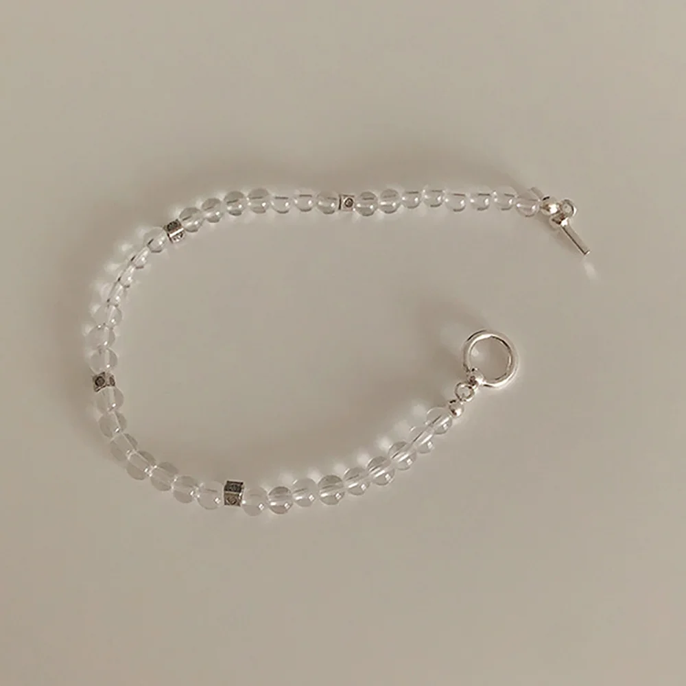 silver925 white gemstone bracelet