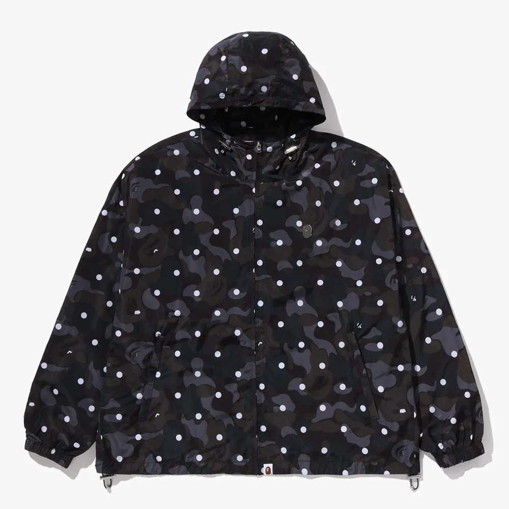 ABC 圓點 連帽衫 外套(M) BLACK