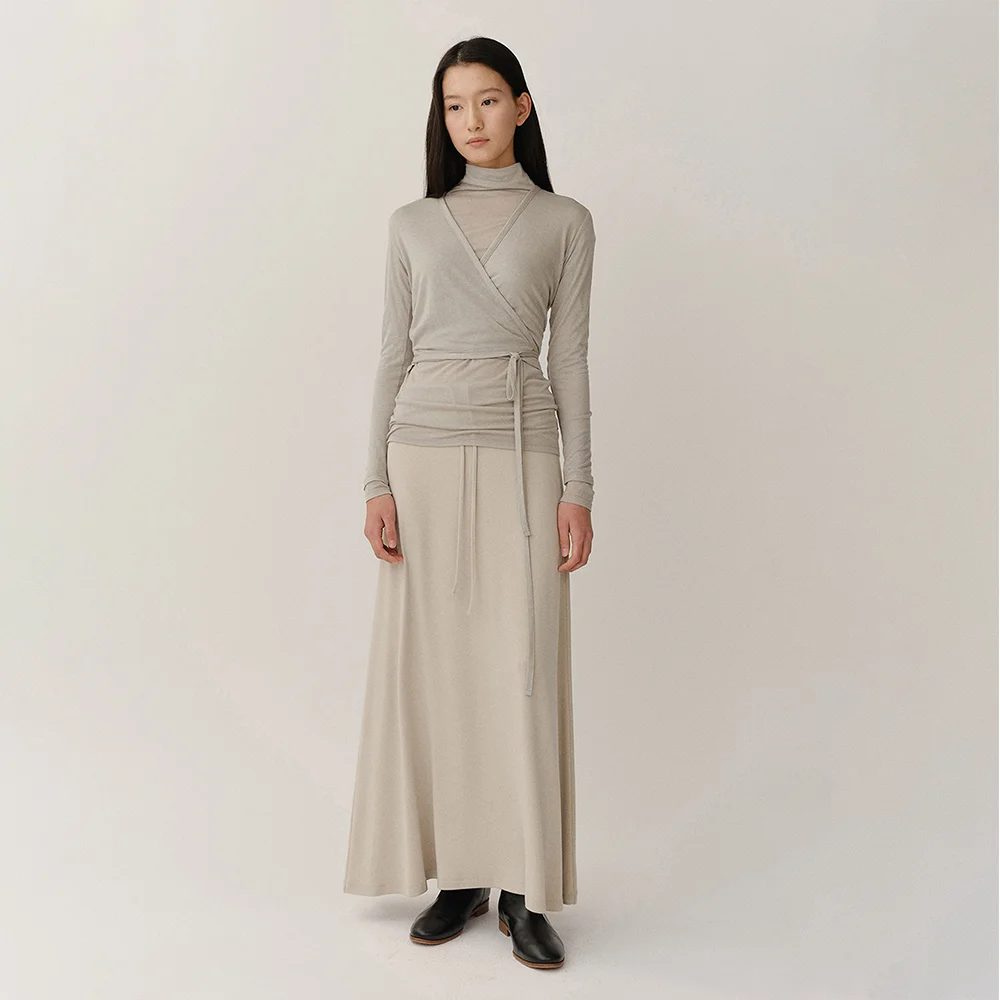 Wool Jersey Cardigan Chalk