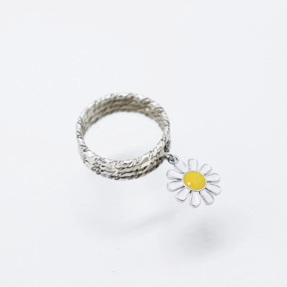 Double twist daisy Ring 雛菊 粗身戒指 扭結 戒指