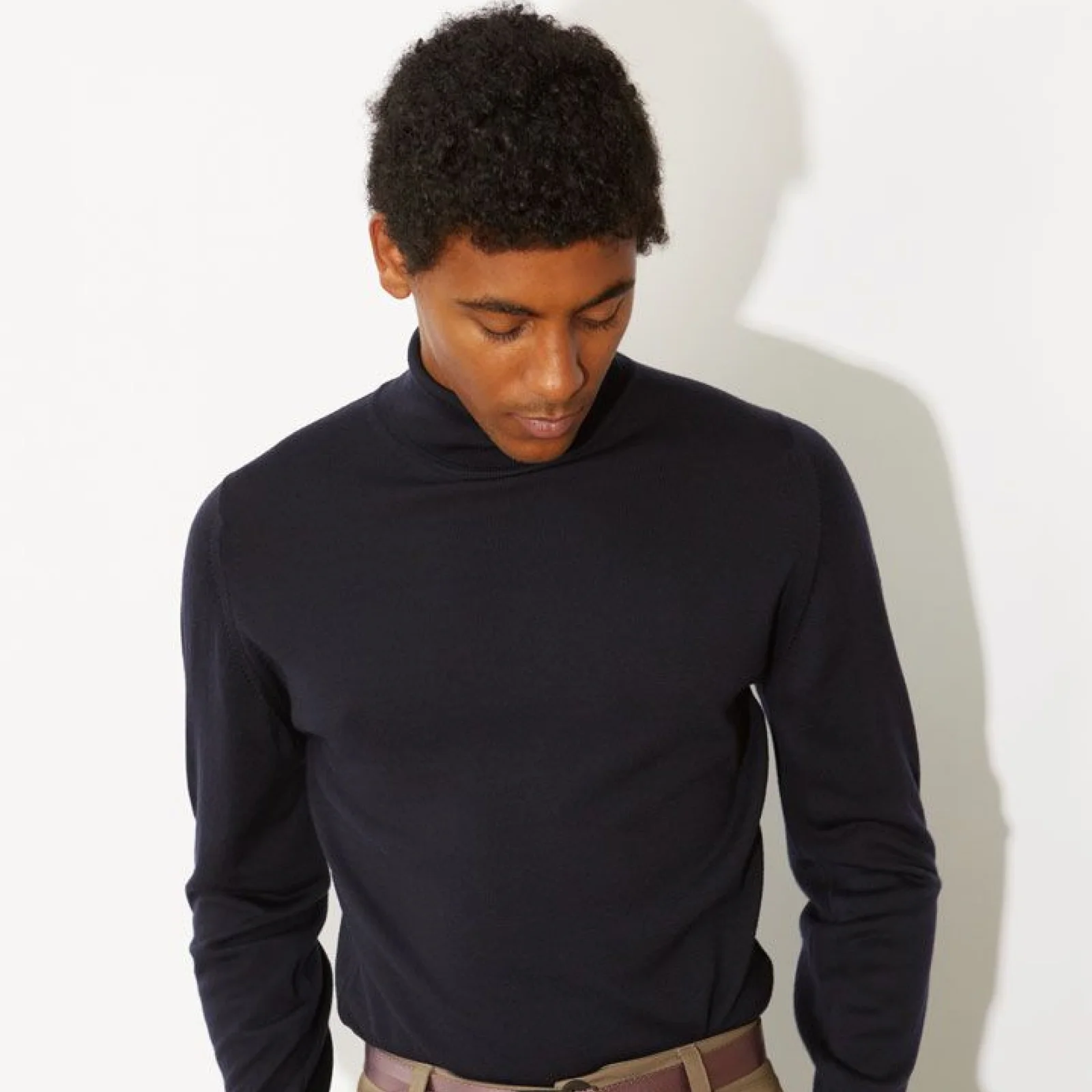 CONNELL Merino Wool Roll Neck Knit Classic 5 Colors