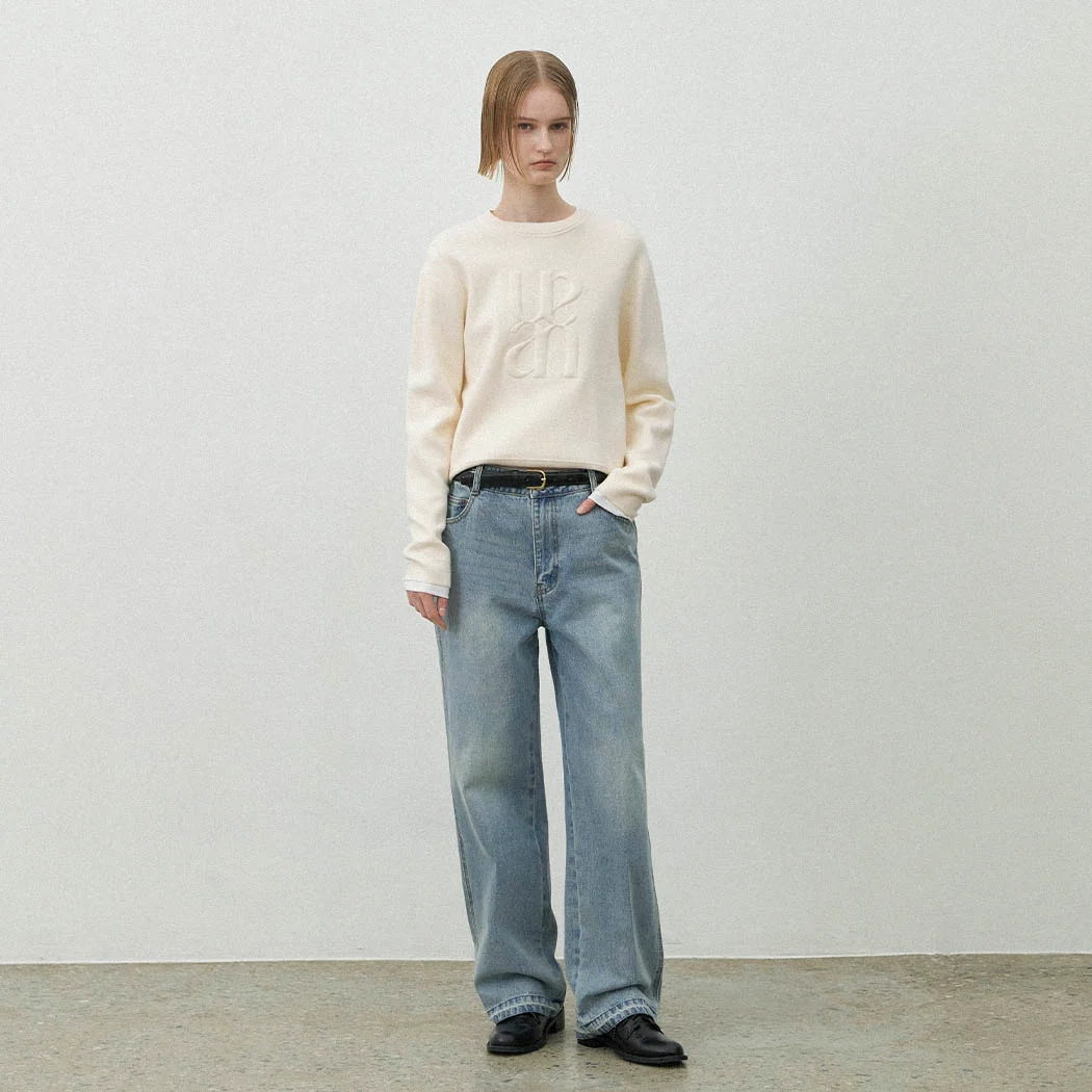 ESSENTIAL EMBO LOGO KNIT(T-7018)_3Color