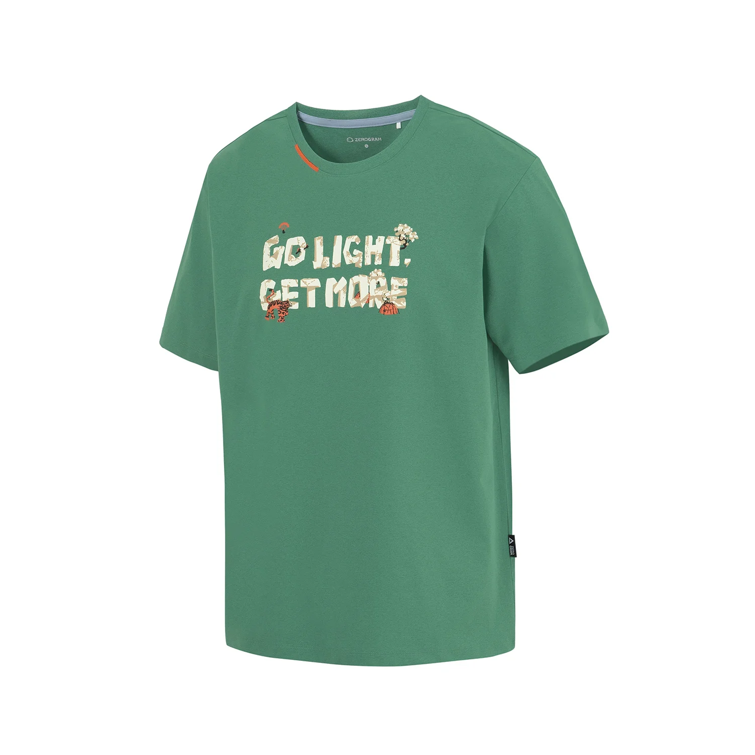 GO LIGHT GET MORE 圖案 T恤