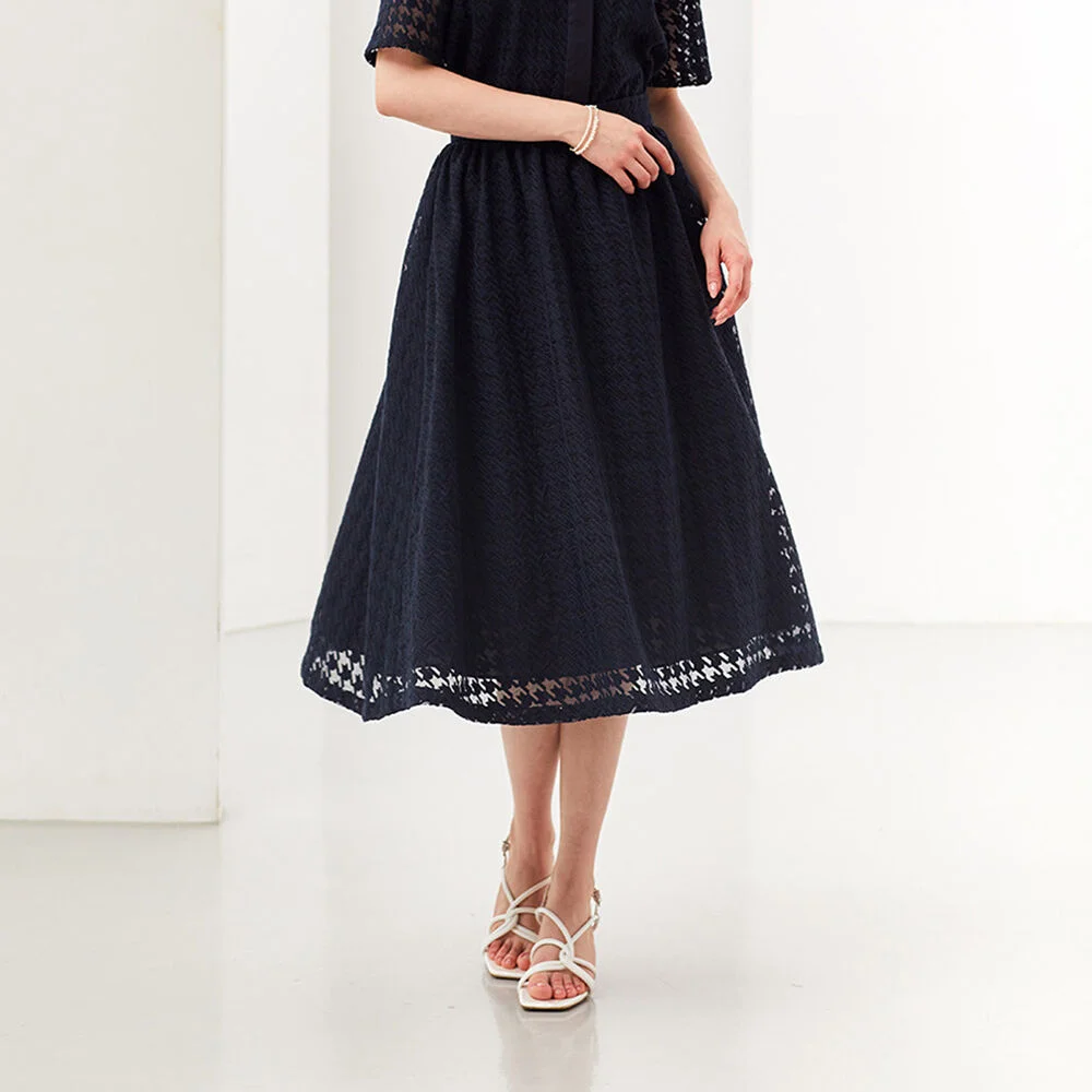 Houndstooth Organza Skirt