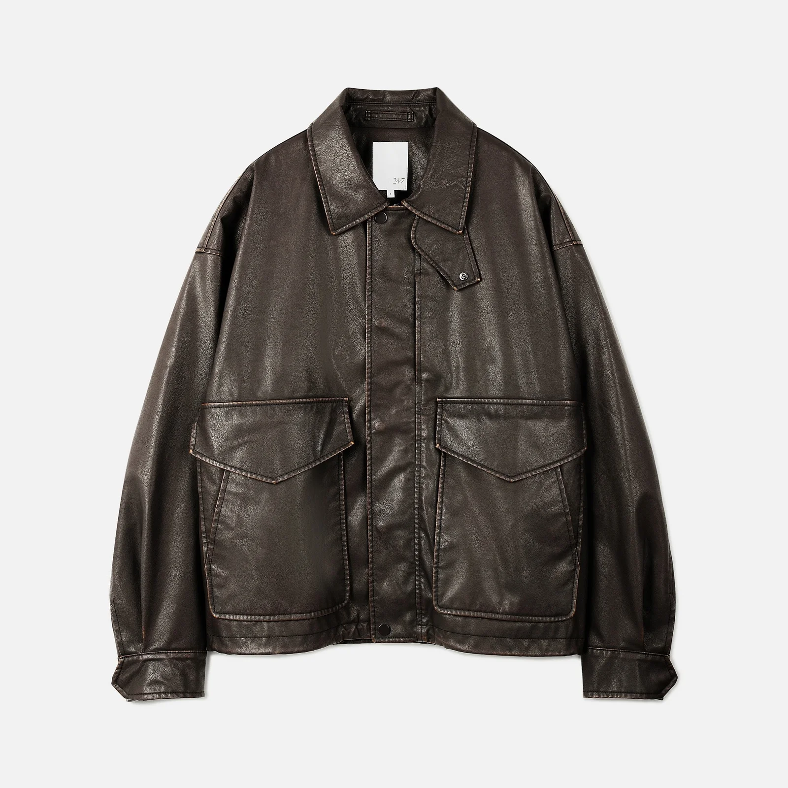 LEATHER A-2 JACKET DARK BROWN (247)