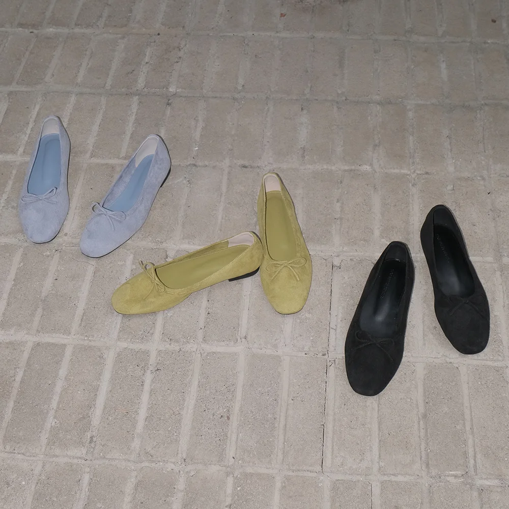 Betty Suede Ribbon Flat - 3Color