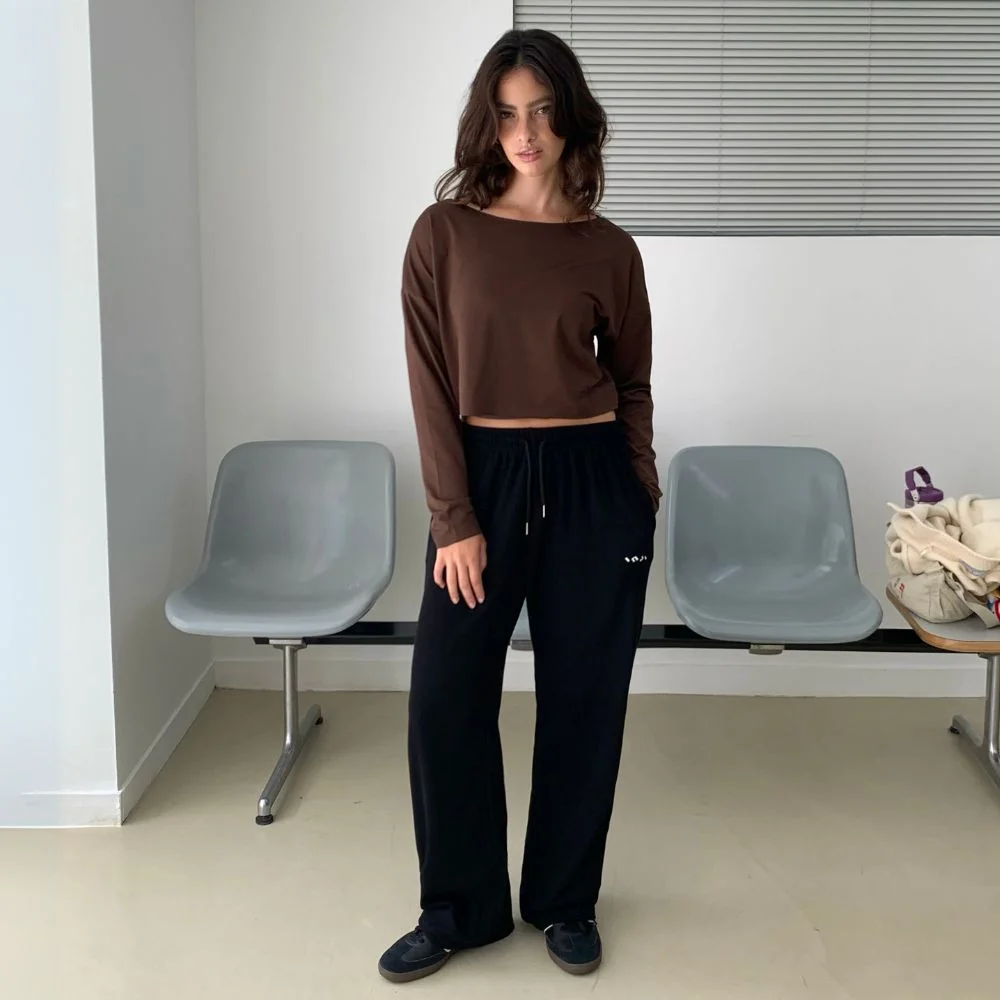 Ribbed Sweatpants 黑色