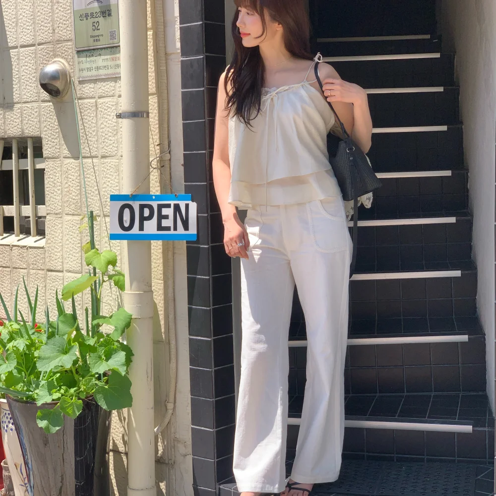 NOIR LINEN PANTS (WHITE)