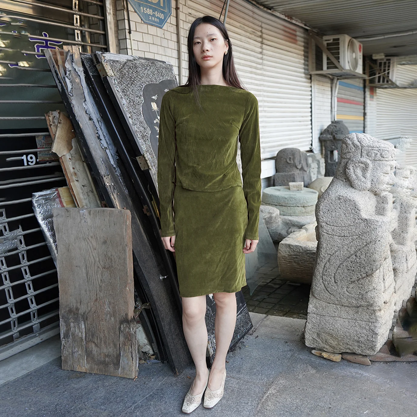Camosa Skirt_Moss