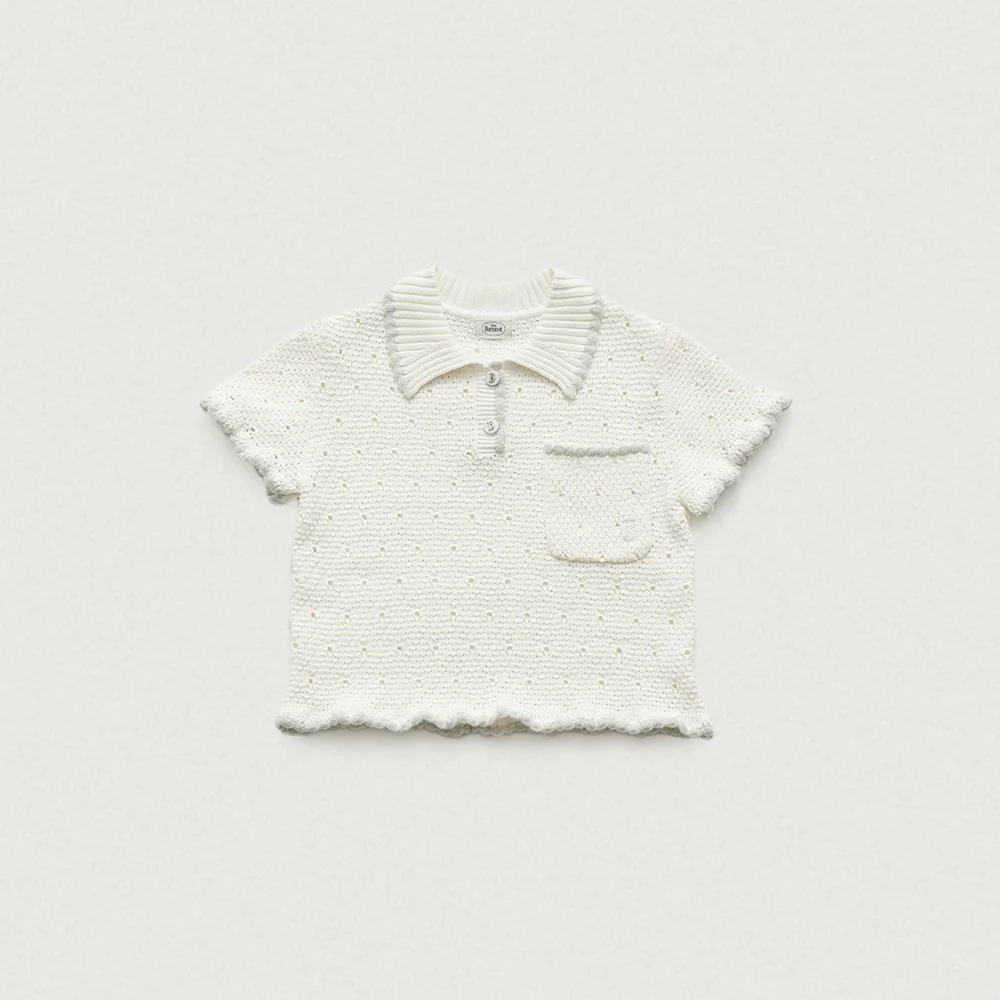 Fluff Scallop Knit Top