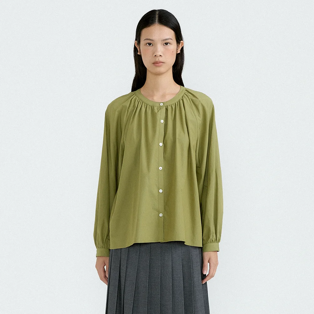 Forin Shirring Shirt (Olive)