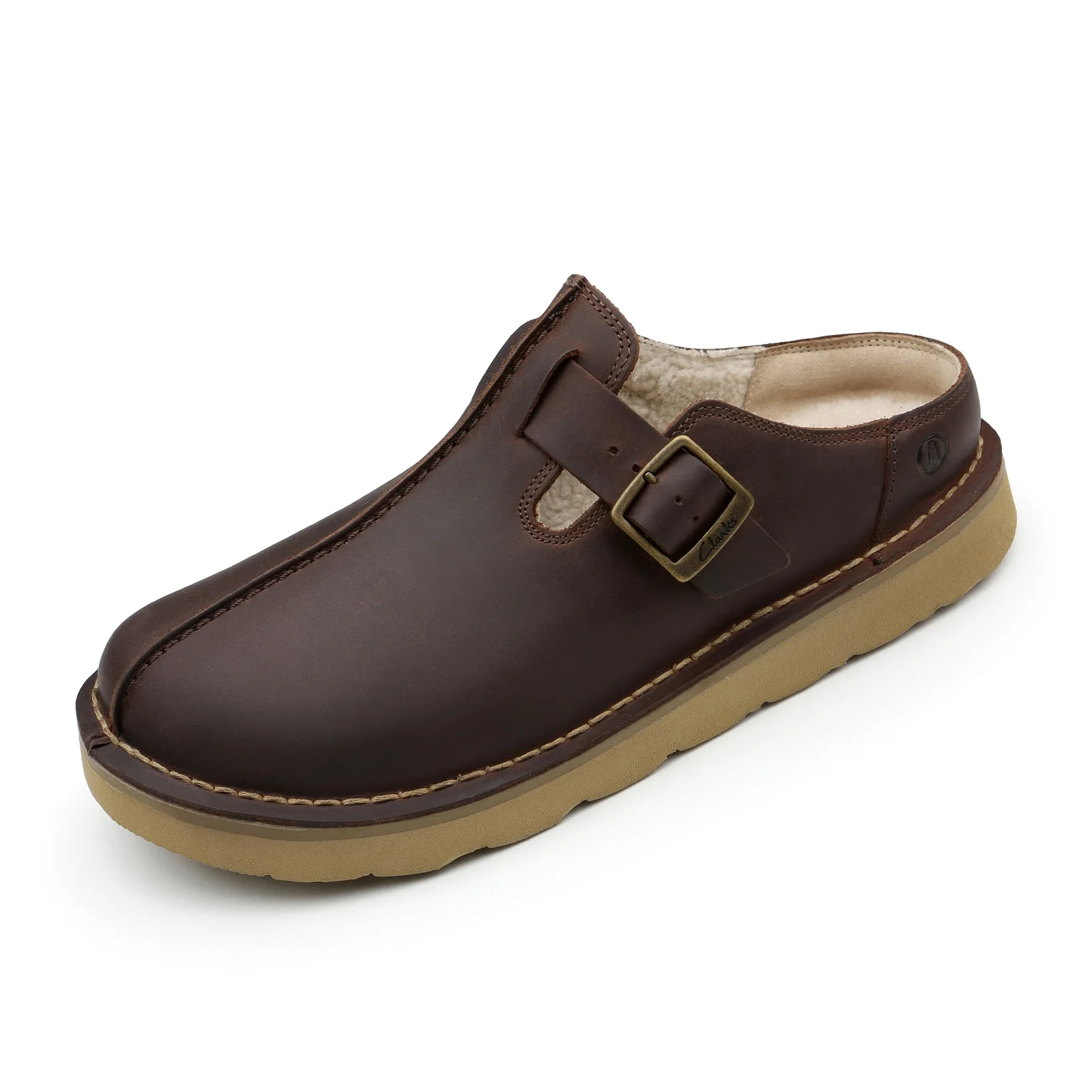 Clarks 男裝 洞洞鞋 毛絨 拖鞋 CLASLC5822MF3