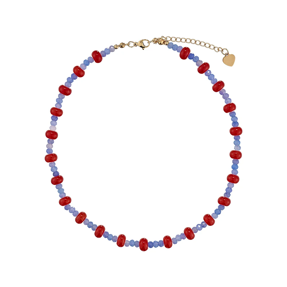 Berry dot beads 18k necklace