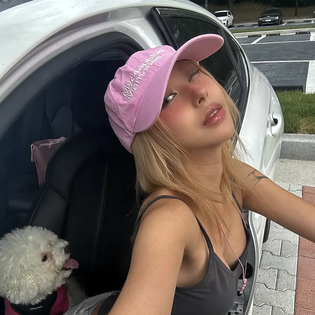 MM MY MEMORIES WASHED CAP (PINK)