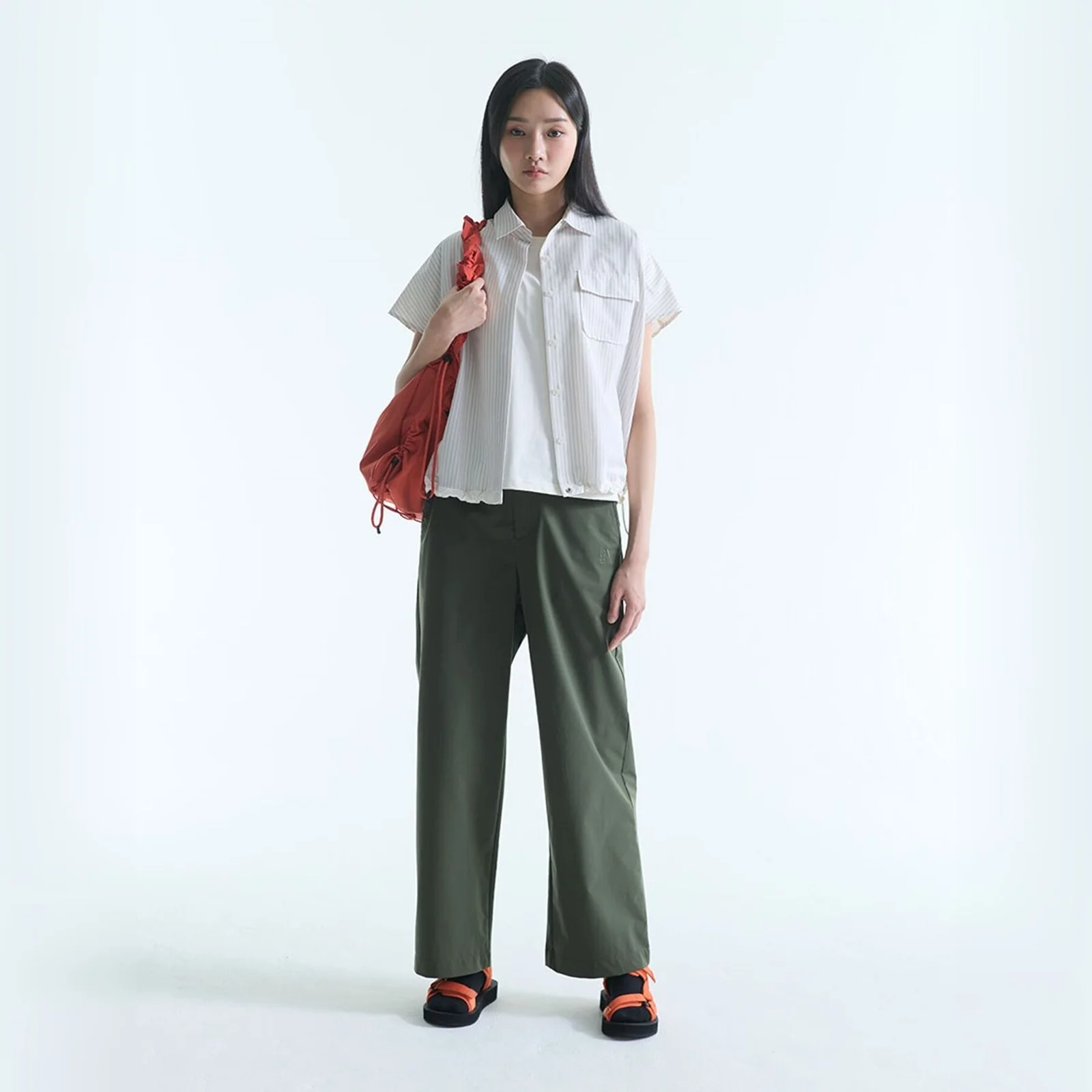 女裝 SOLOTEX 鬆緊帶 寬版 褲子 AAS26WBOT006AVO