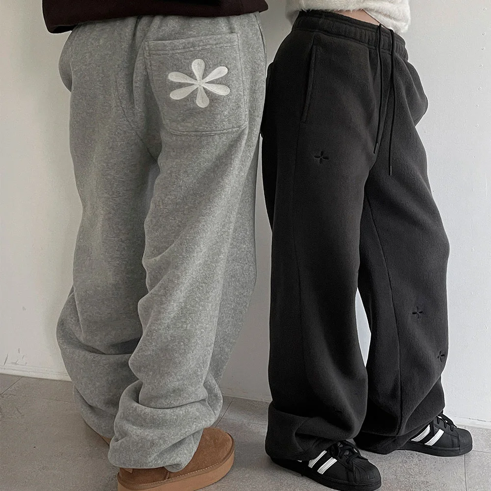 Fleece Loose Pants_Charcoal