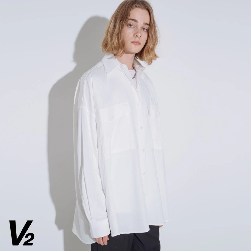 OVERFIT RAY POCKET SHIRT_IVORY
