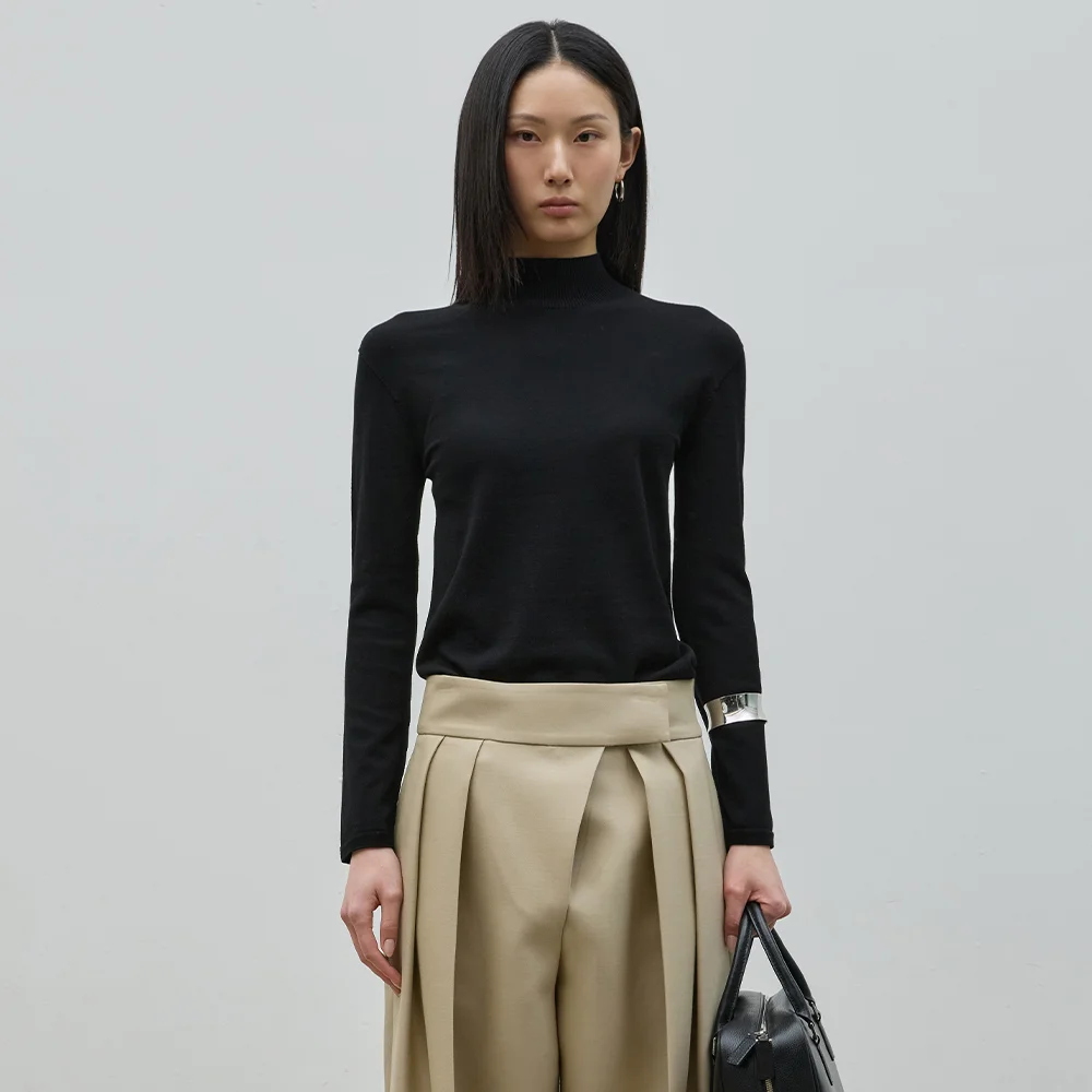 NILL HALF-TURTLENECK WHOLEGARMENT KNIT