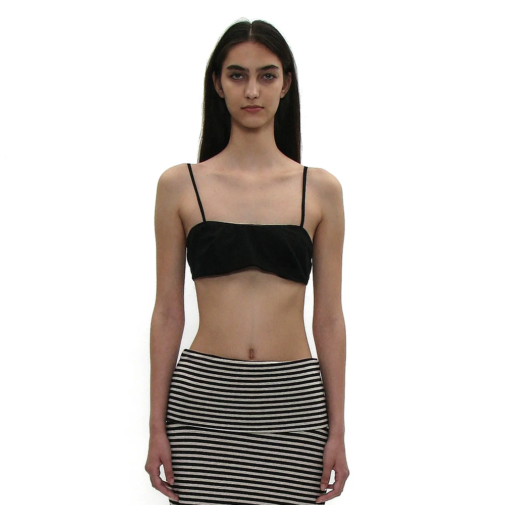 LACE SCALLOP TRIM BRALETTE_BLACK