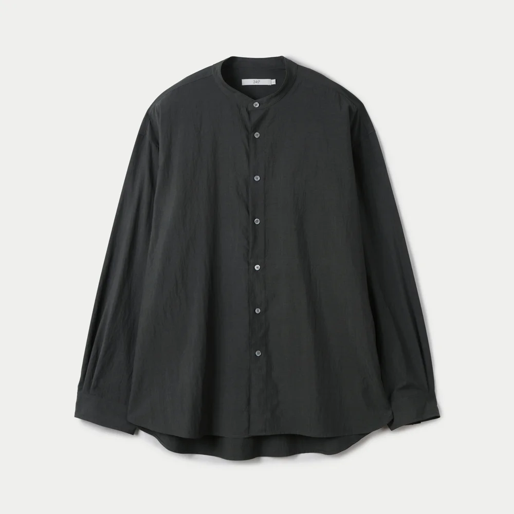 VOILE CREASE OVERSIZED SHIRTS DARK GRAY (247)