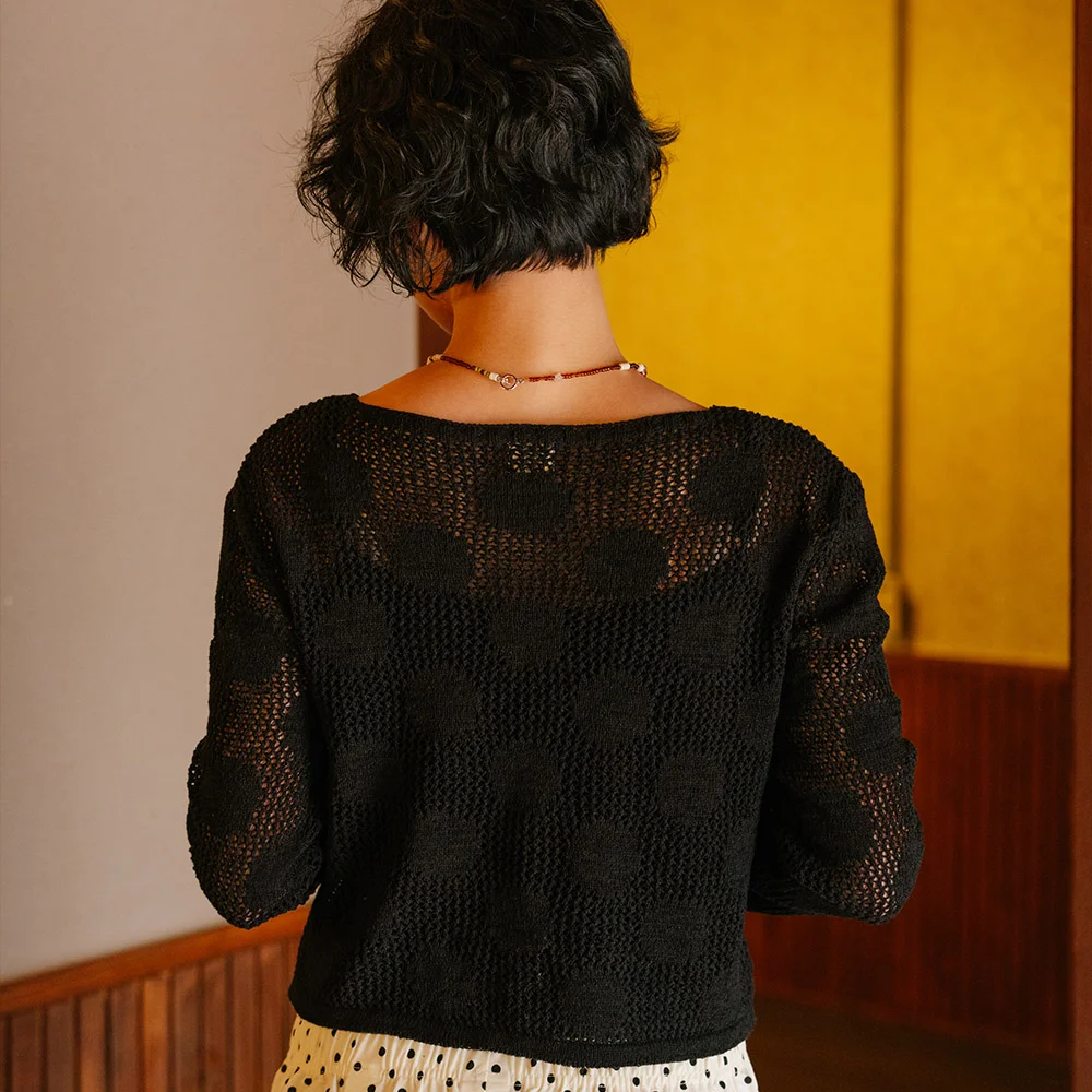 Summer Punto Cardigan (Black)