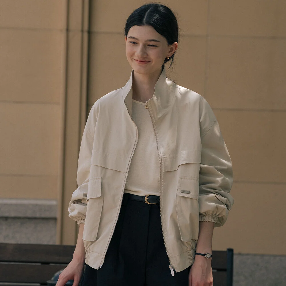 Cotton pocket point jumper TIFA01JP01_Beige