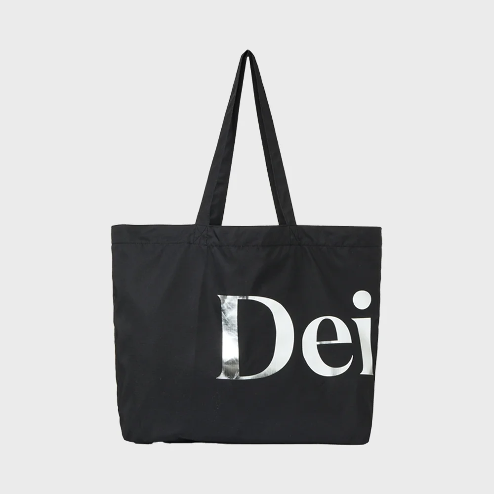 POINT LOGO SHOULDER BIG BAG IN BLACK