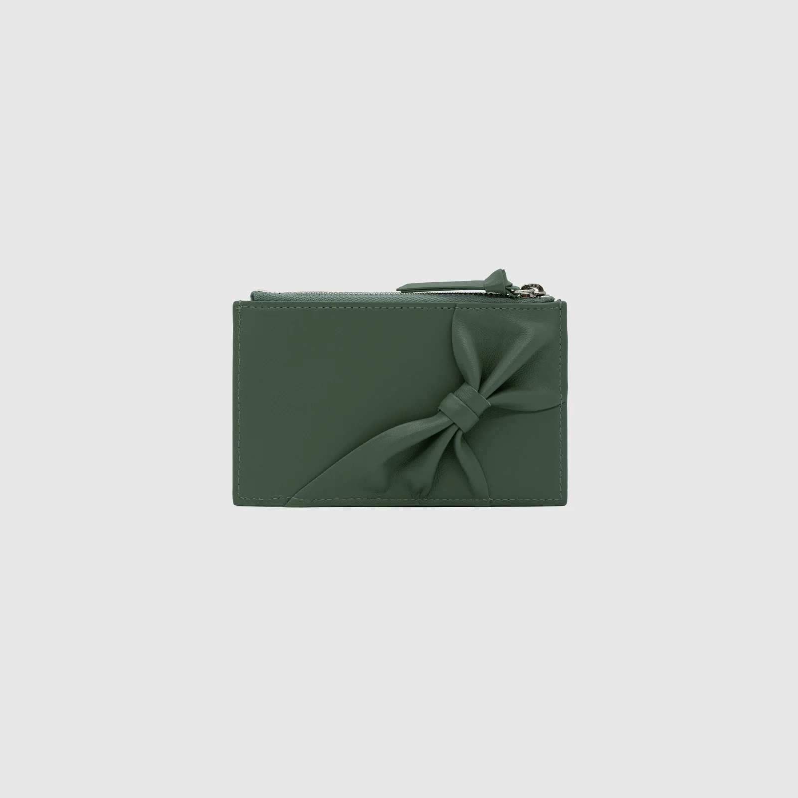 Bow Sheep Leather Cardwallet_Turf Green