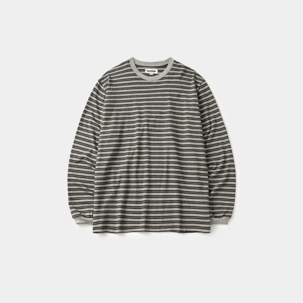 Stripe Long Sleeve Tee (Stripe Charcoal)
