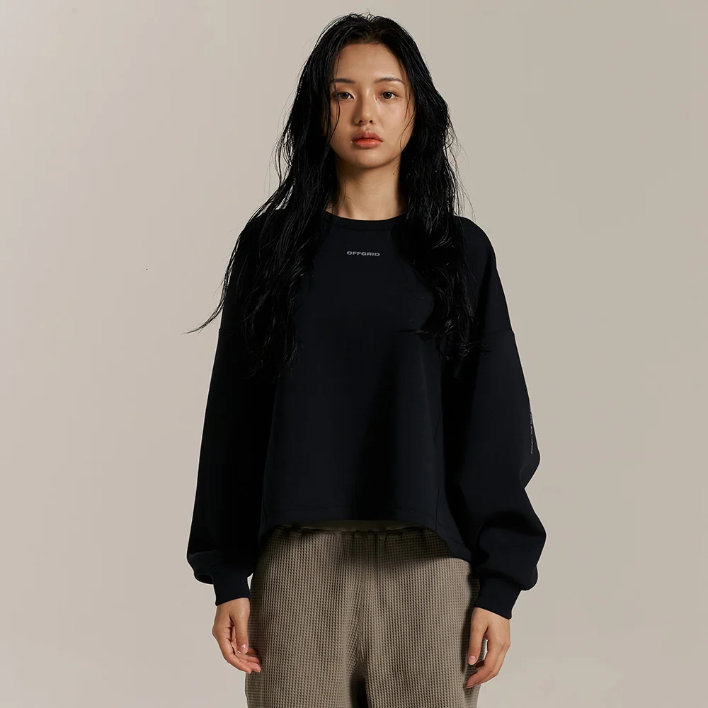 Drift Core 女裝 超大版型 中筒 領-黑色