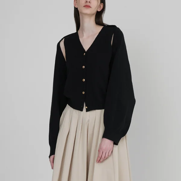 MOOD KNITWEAR VEST BOLERO SET S (CD-2050)