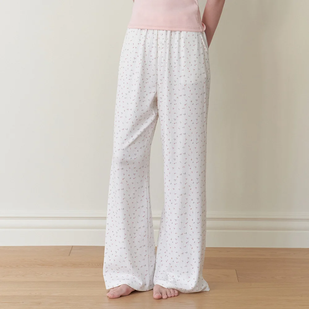 Florrie room pants (white flower)