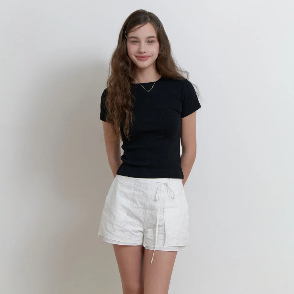 Blueberry half t-shirt (black)