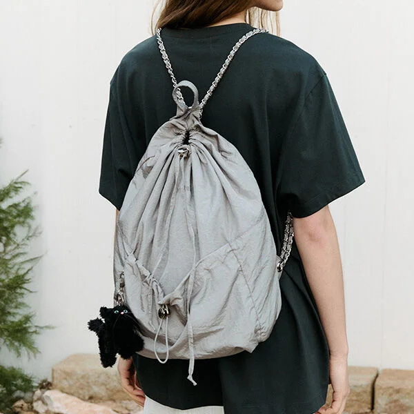 NYLON CHAIN BACKPACK GRAY