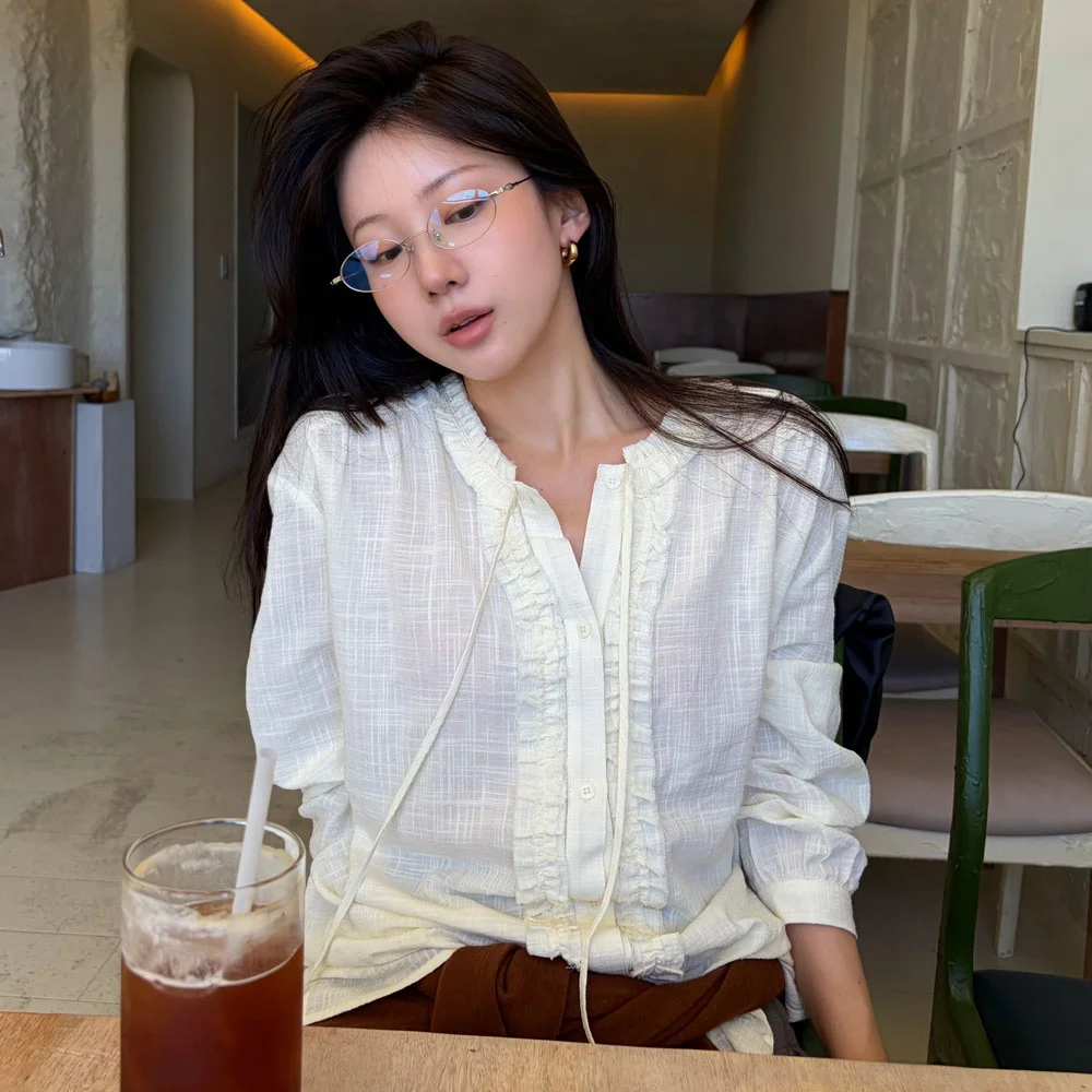 Ruffle Detail Blouse VW6AB911_2color