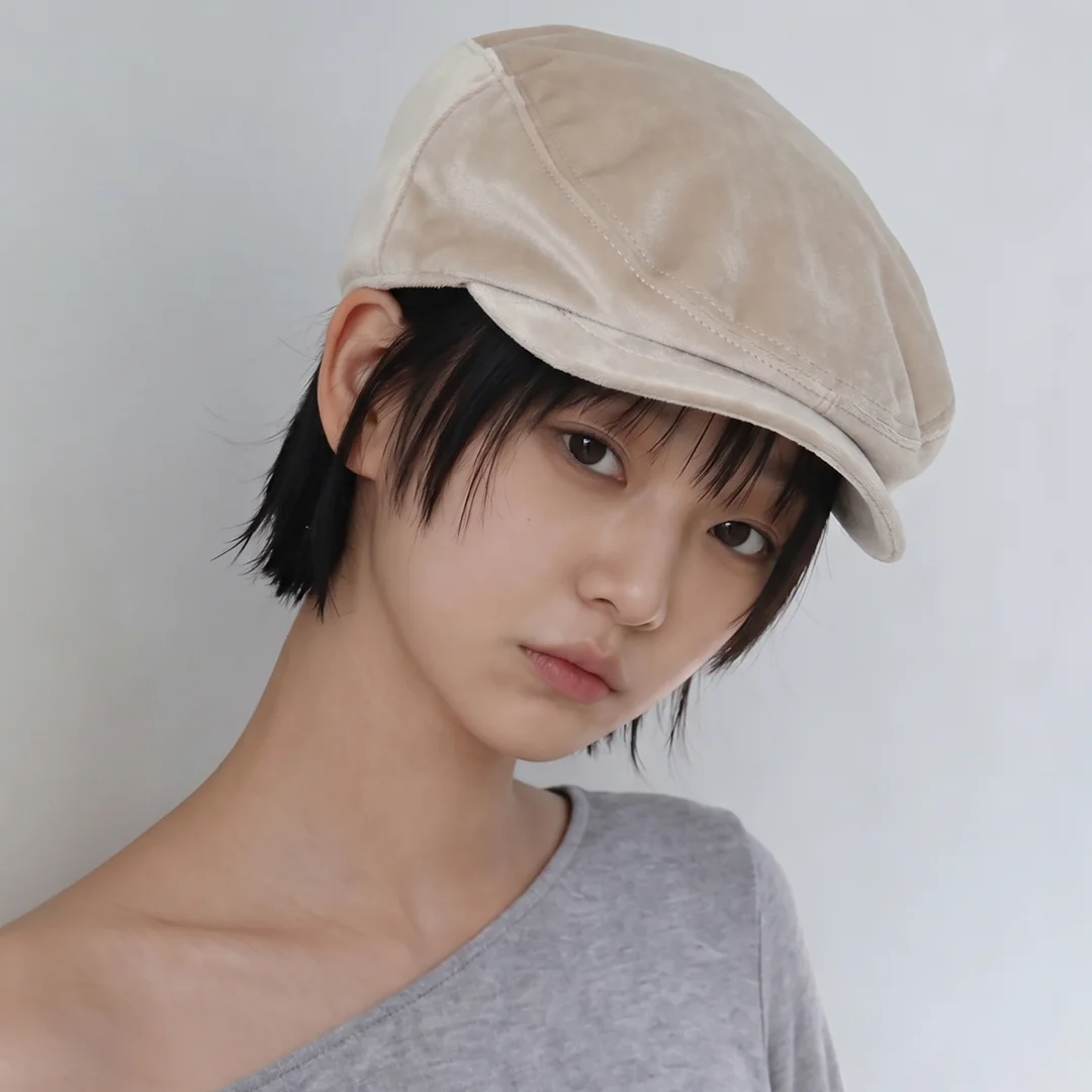 絲絨 秋季 冬季 經典 女裝 帽 獵人帽 DRIVE HUNTING / VELVET / IVORY